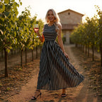Delikate Ray Dress with sleeveless charm and soft rhythm