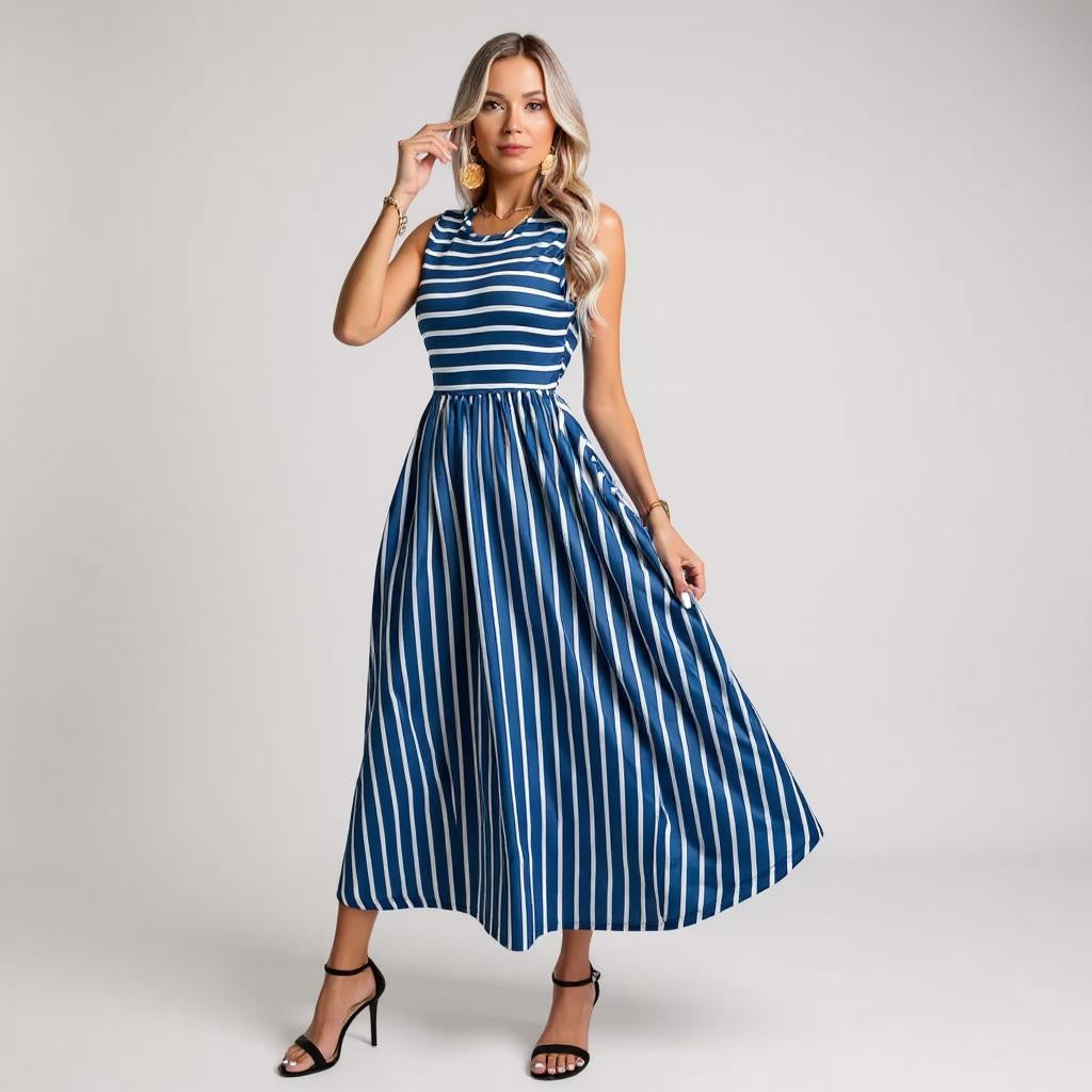 Delikate Ray Dress with sleeveless charm and soft rhythm