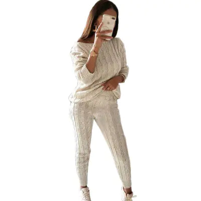 One-Shoulder Sweater Set for Women