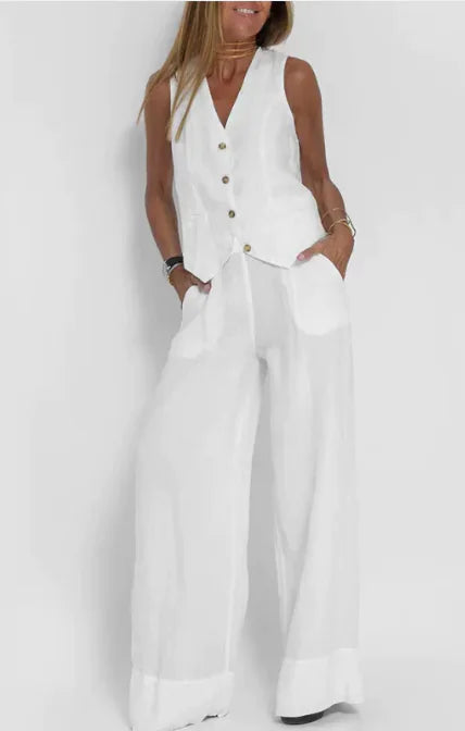 Classy Lady - Linen Two-piece Set