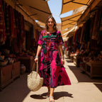 Zaya Print Dress in soft volume and casual elegance