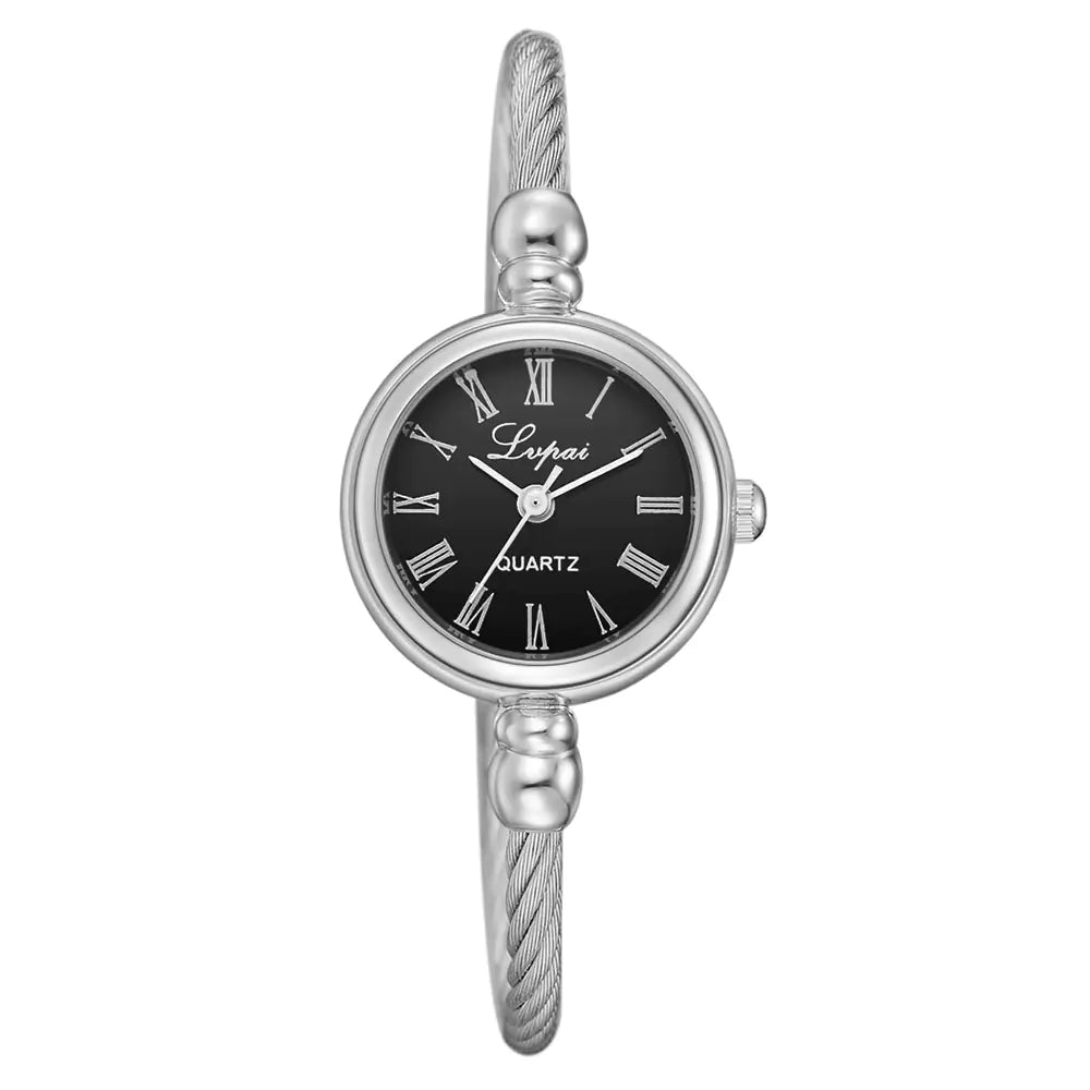 Grace Silver Bracelet Watch with Fine Chain
