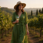 Whisper Fold Dress of breezy shape and summer rhythm