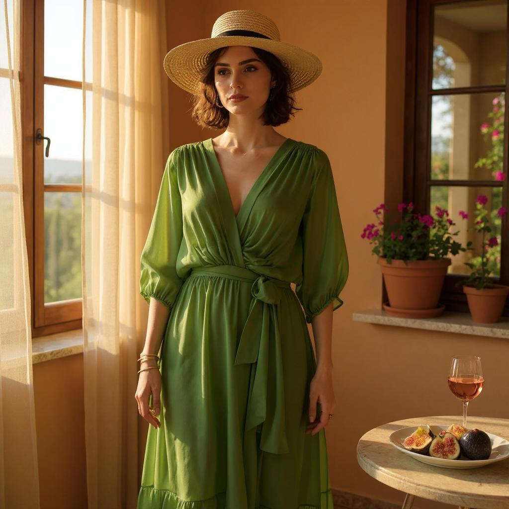 Whisper Fold Dress of breezy shape and summer rhythm