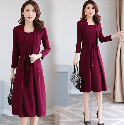 Elastic Long Sleeve Dress