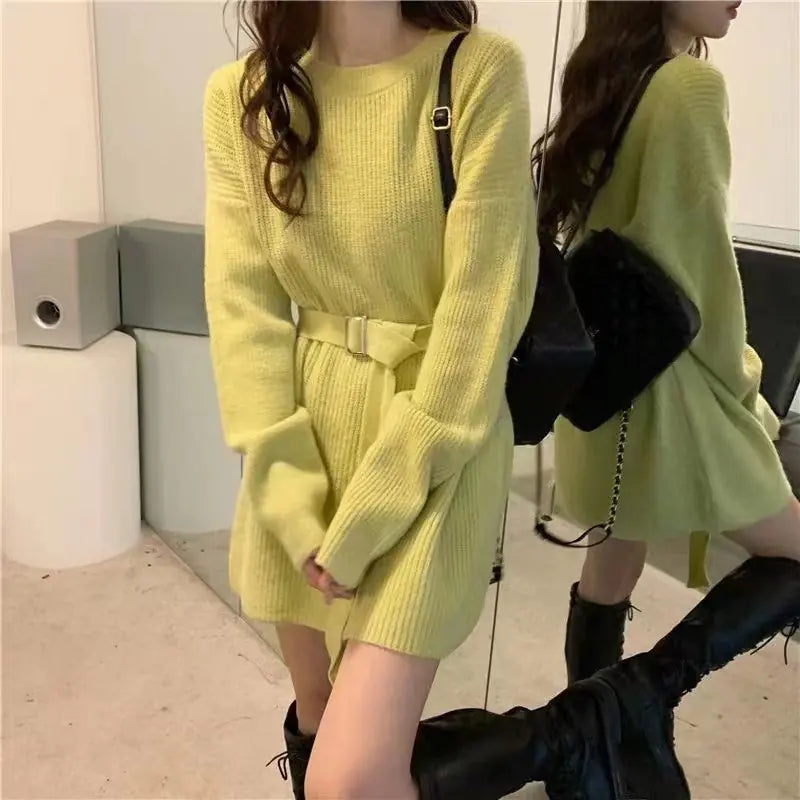 Chic Knitted Sweater Dress 2023