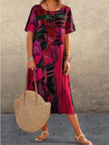 Zaya Print Dress in soft volume and casual elegance