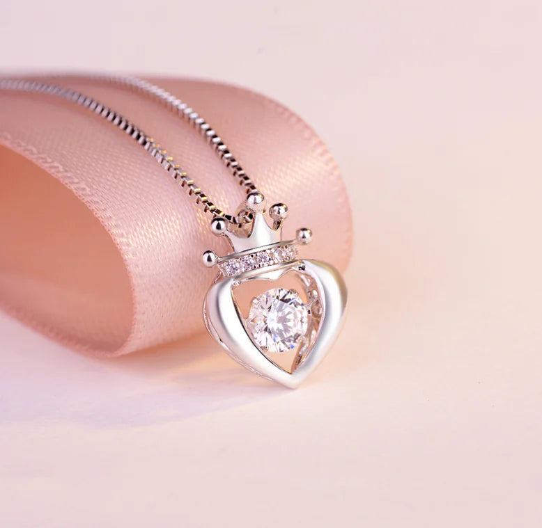 Rachel Regal Heart Crown Necklace