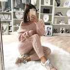 One-Shoulder Sweater Set for Women