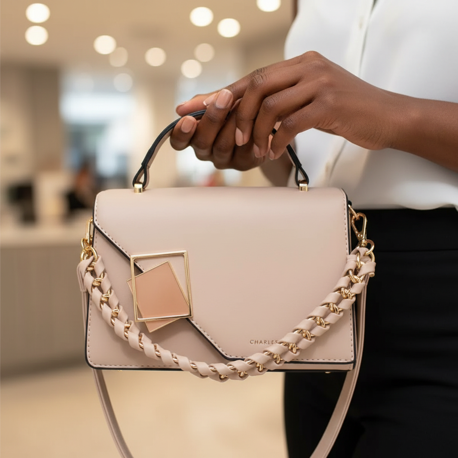 Crossbody Bag with Chain Handle