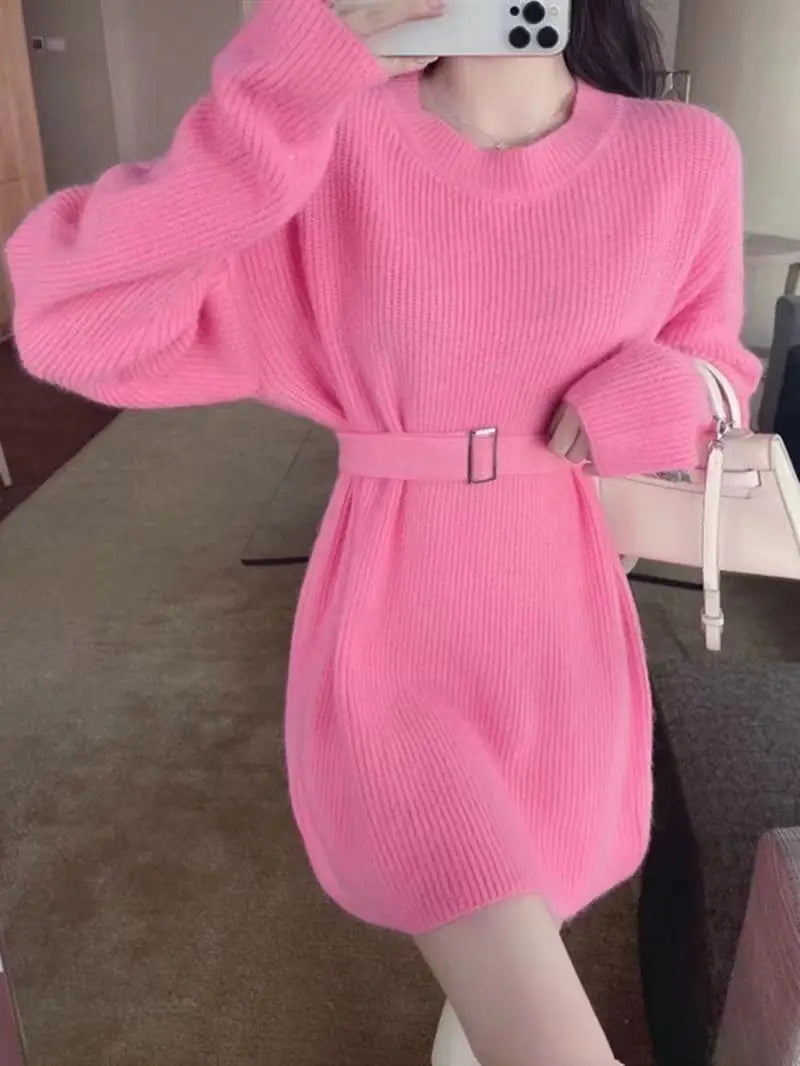 Chic Knitted Sweater Dress 2023