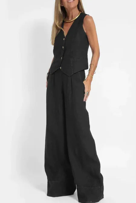 Classy Lady - Linen Two-piece Set