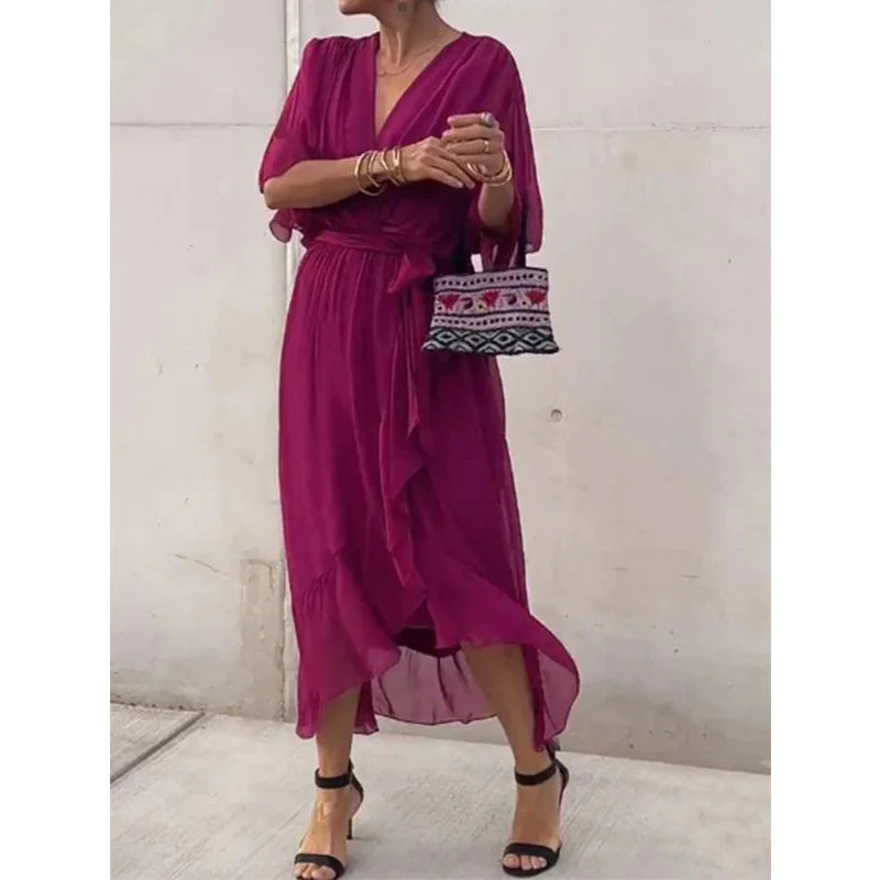 Whisper Fold Dress of breezy shape and summer rhythm