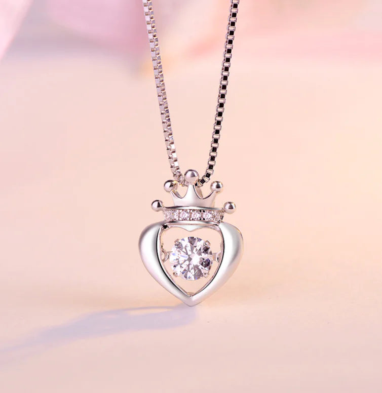 Rachel Regal Heart Crown Necklace