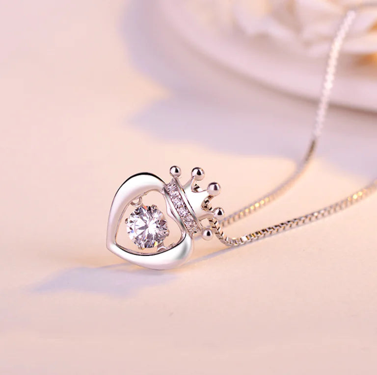 Rachel Regal Heart Crown Necklace
