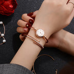 Grace Golden Bracelet Watch with Fine Chain