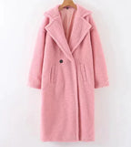 Women's New Long Coat in Lamb Wool for Autumn/Winter