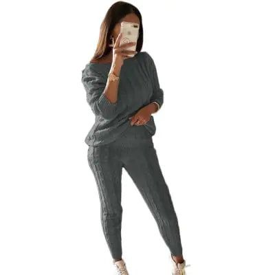 One-Shoulder Sweater Set for Women
