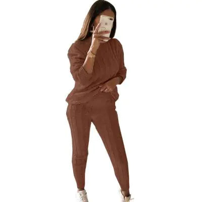 One-Shoulder Sweater Set for Women