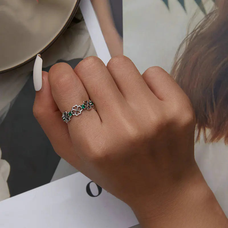 Any silver Four-Leaf Clover Ring