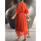 Whisper Fold Dress of breezy shape and summer rhythm