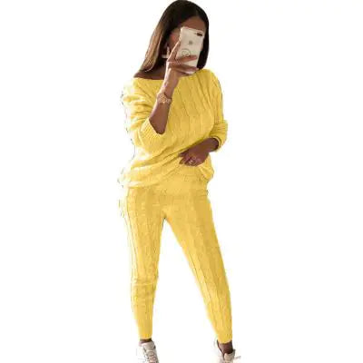 One-Shoulder Sweater Set for Women