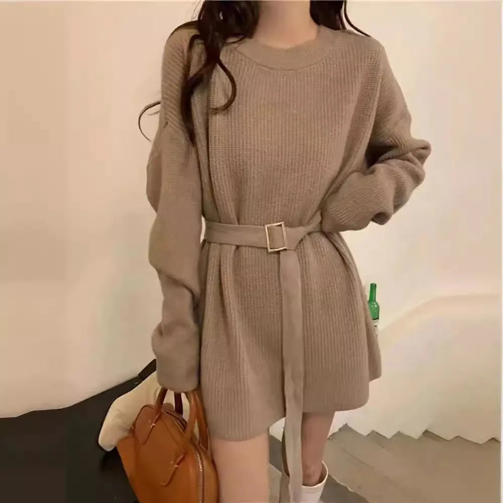 Chic Knitted Sweater Dress 2023