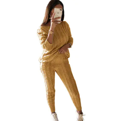 One-Shoulder Sweater Set for Women