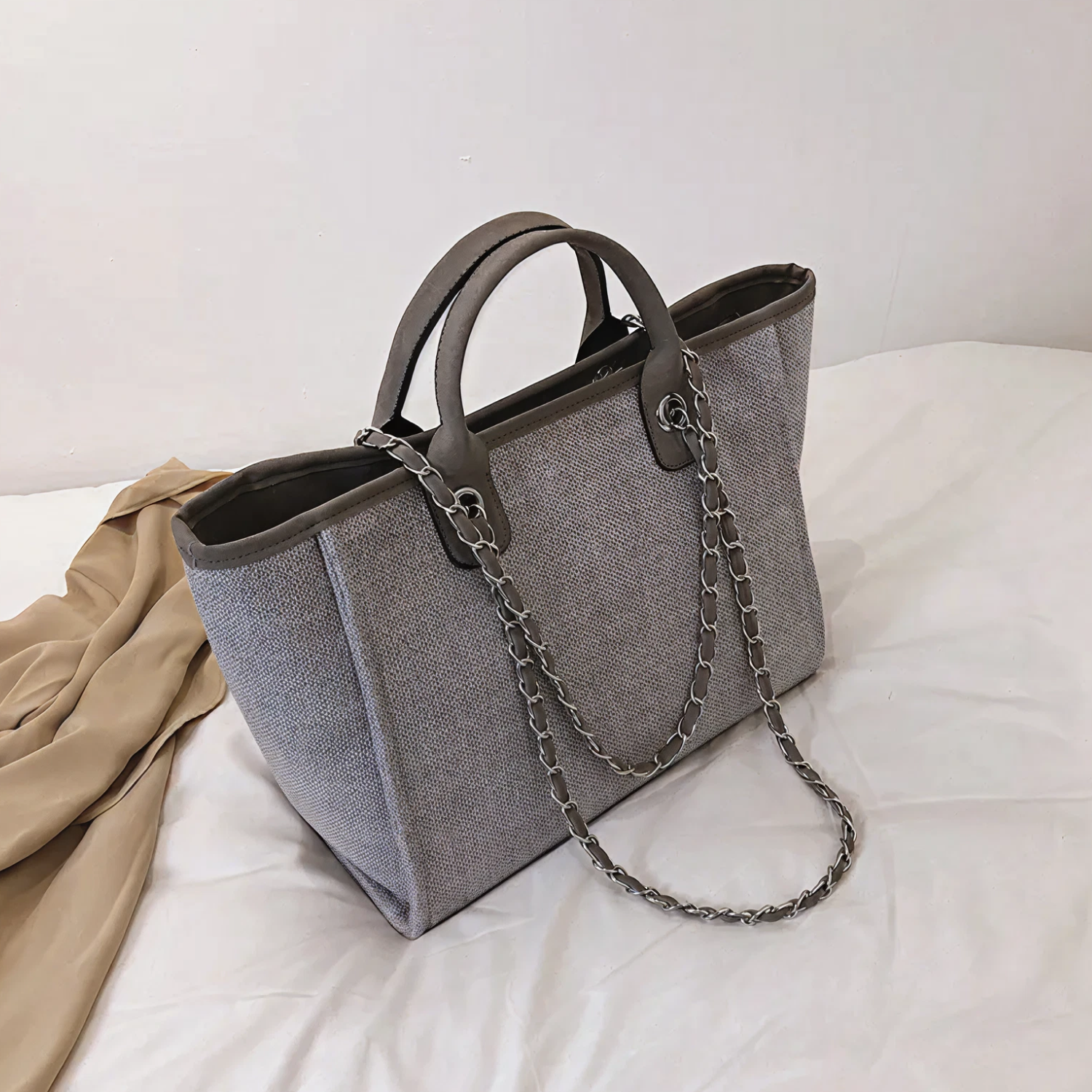 Sophie Canvas Chain-Strap Tote