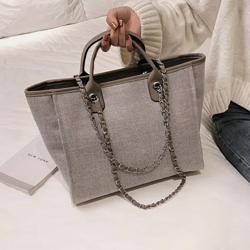 Sophie Canvas Chain-Strap Tote