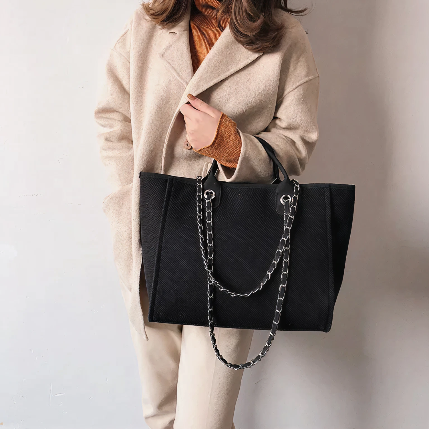 Sophie Canvas Chain-Strap Tote