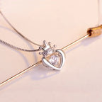 Rachel Regal Heart Crown Necklace