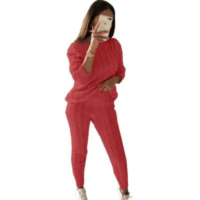 One-Shoulder Sweater Set for Women