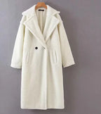 Women's New Long Coat in Lamb Wool for Autumn/Winter
