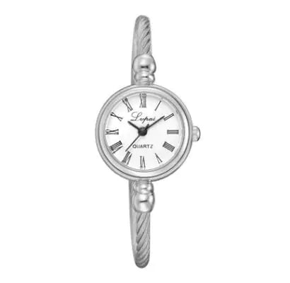 Grace Silver Bracelet Watch with Fine Chain