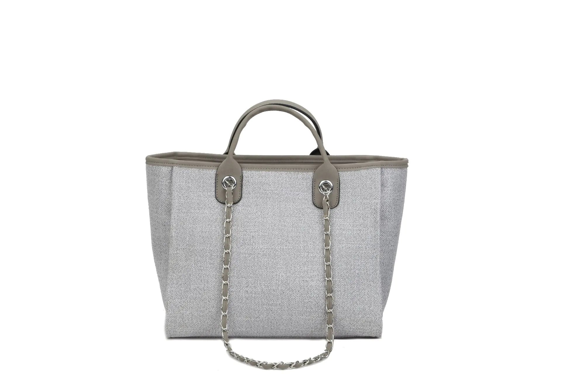 Chic Canvas Chain-Strap Tote