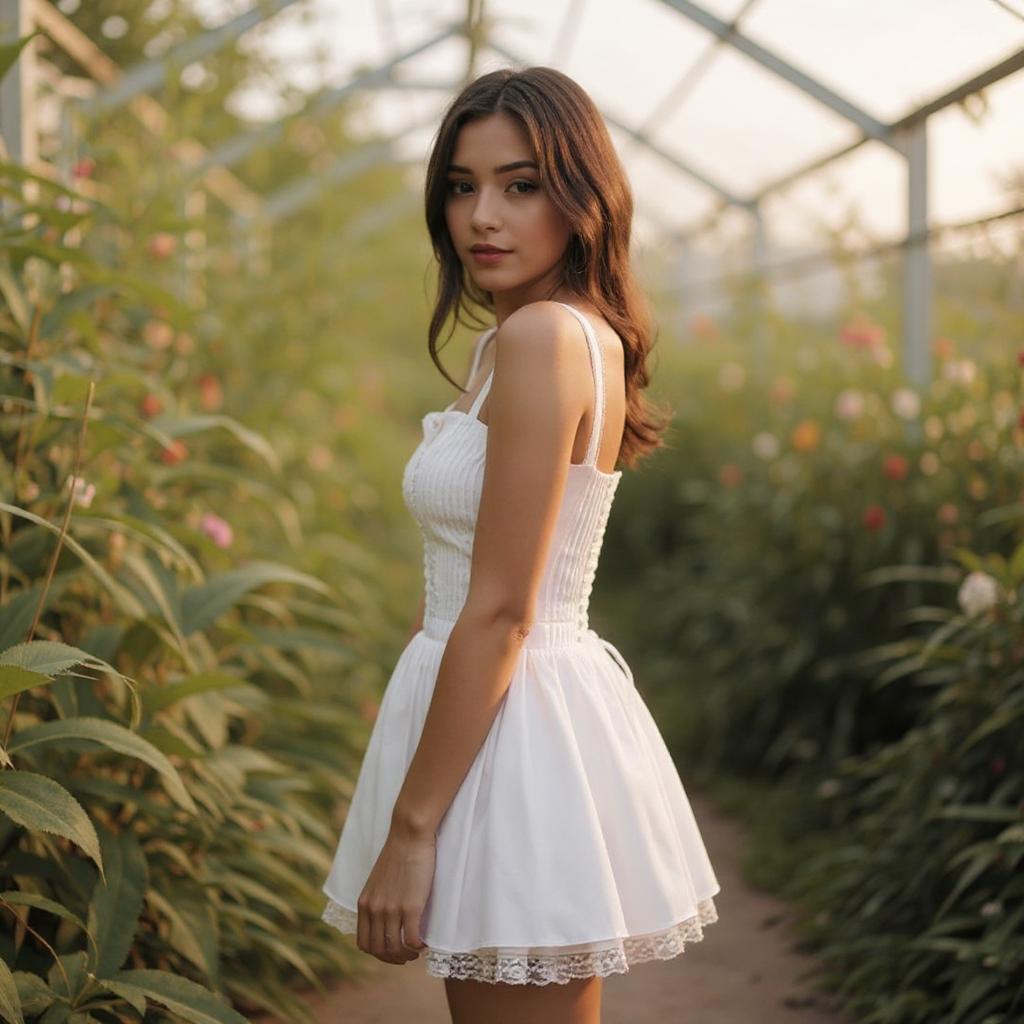 Agnes lece corset mini puff dress
