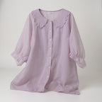 Velina Soft Blouse with delicate sleeves and timeless elegance