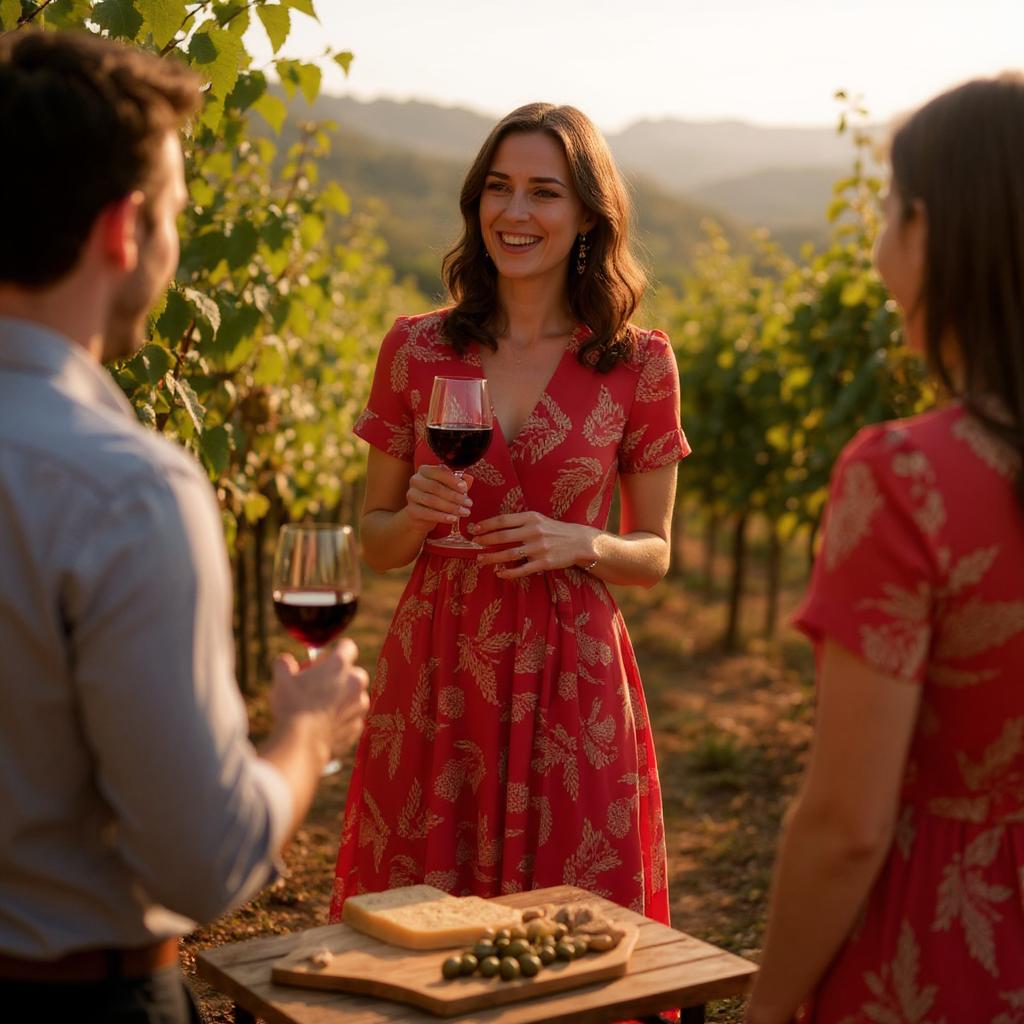 Summer poem v-neck dress