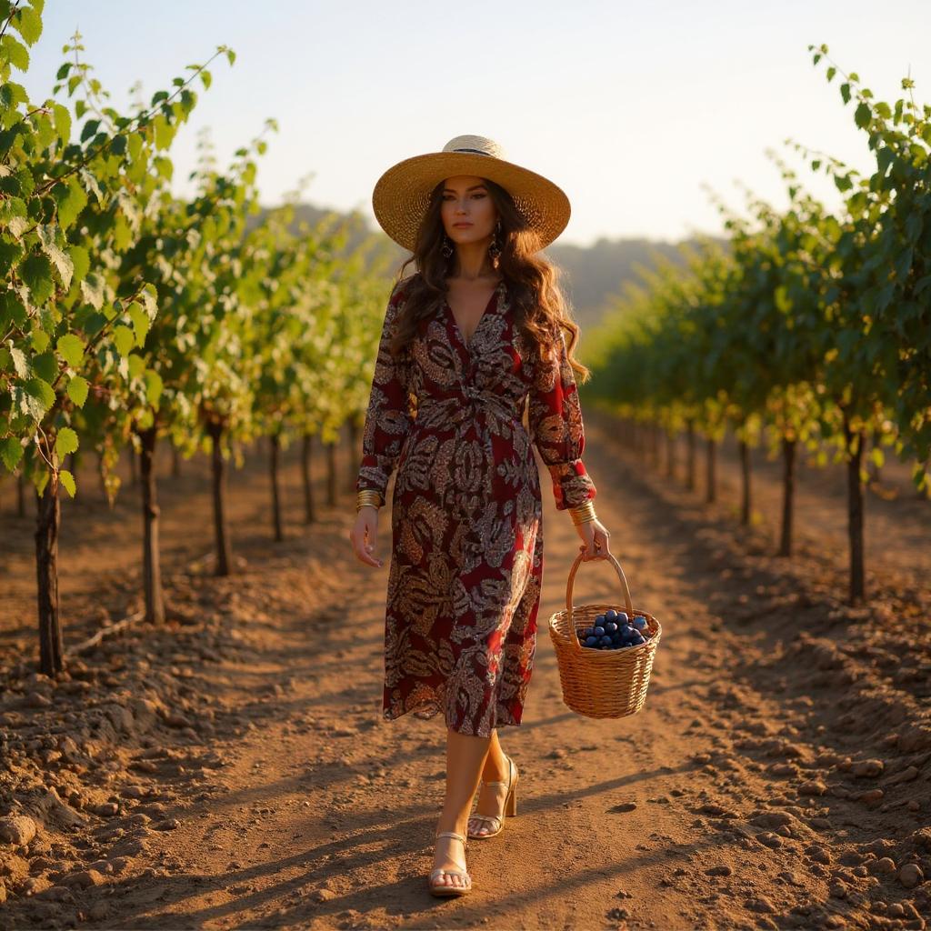 Summer poem v-neck dress