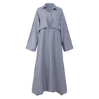 Elegant Long Sleeve Cinched Waist Dress