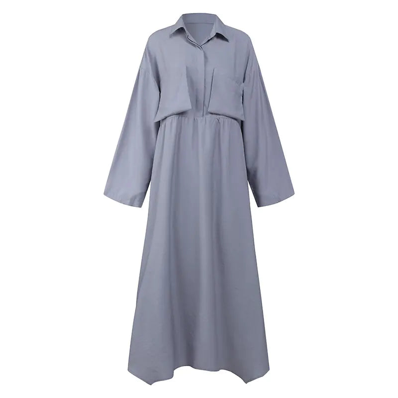 Elegant Long Sleeve Cinched Waist Dress