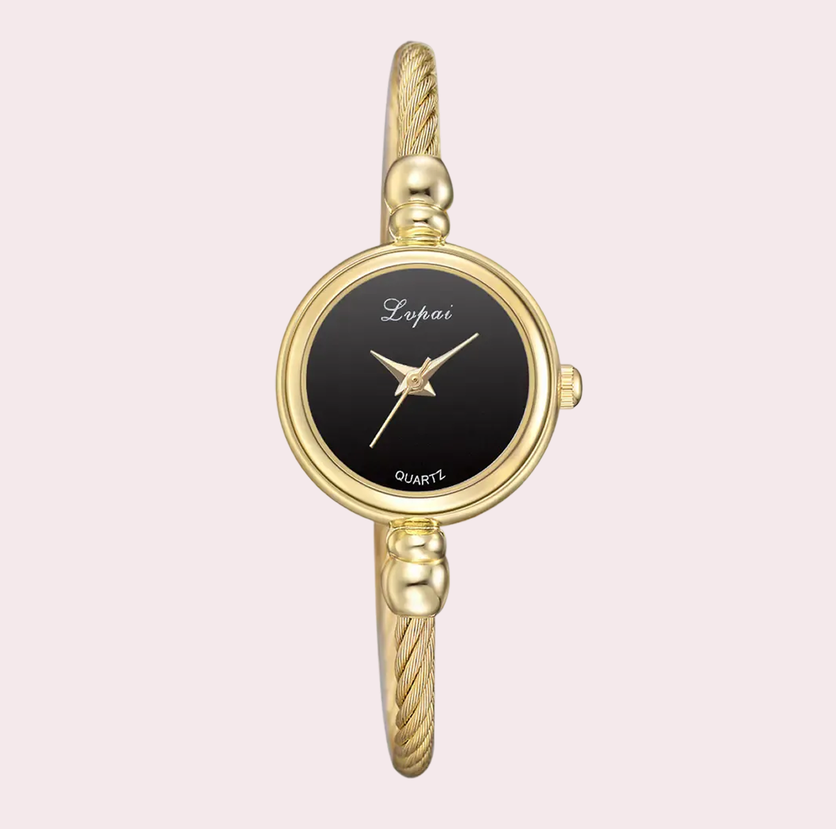 Grace Golden Bracelet Watch with Fine Chain