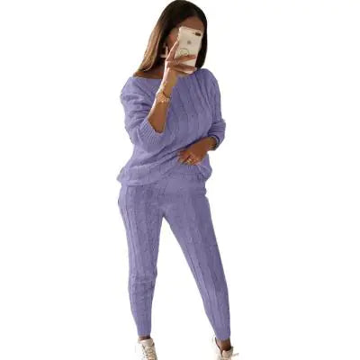 One-Shoulder Sweater Set for Women