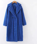 Women's New Long Coat in Lamb Wool for Autumn/Winter