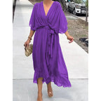 Whisper Fold Dress of breezy shape and summer rhythm