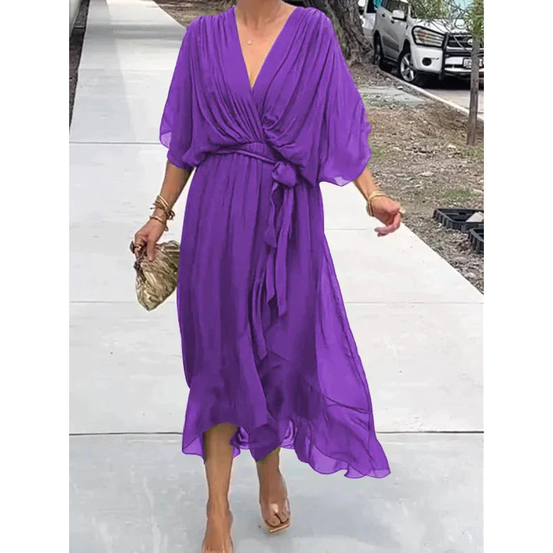 Whisper Fold Dress of breezy shape and summer rhythm
