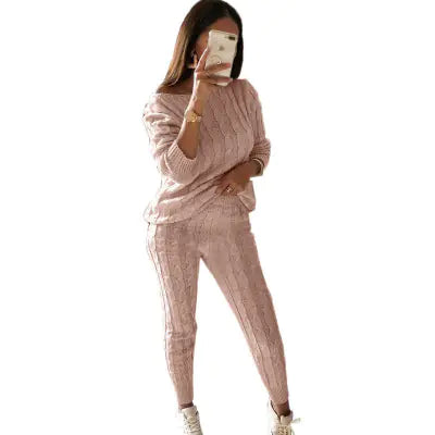 One-Shoulder Sweater Set for Women