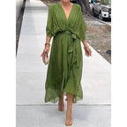 Whisper Fold Dress of breezy shape and summer rhythm