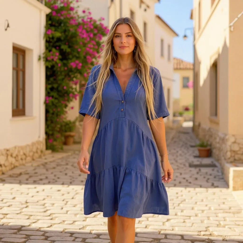 Brunna Dress with earthy calm and understated charm